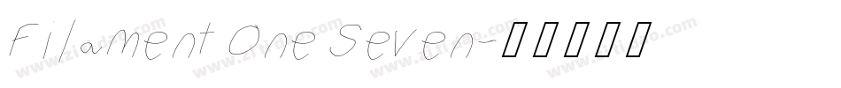 Filament One Seven字体转换